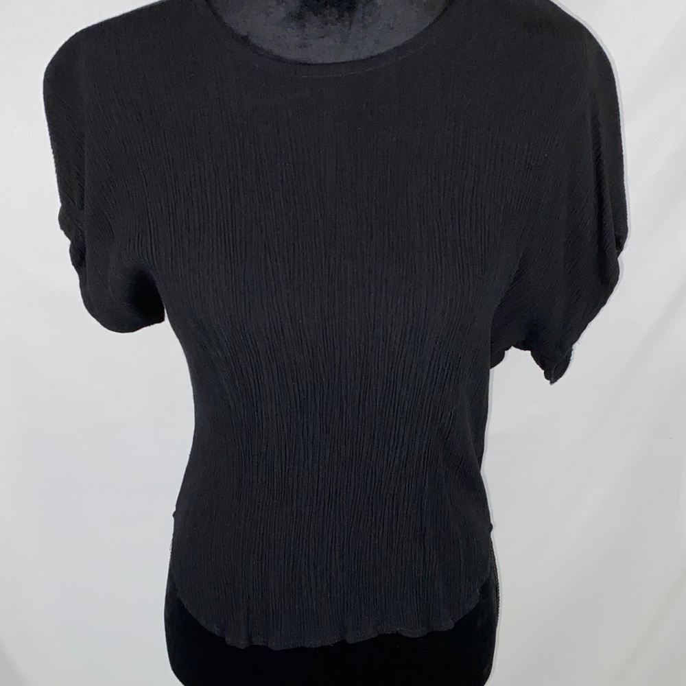 VTG Sharon Anthony Rayon Plisse Black Top 14P TLC Cutter